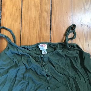 Strap button front dress